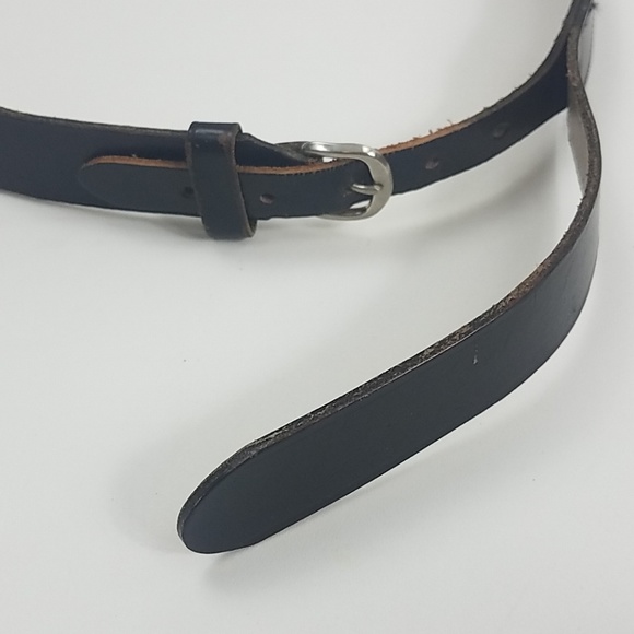 Vintage unitog black leather belt size 38 - Picture 4 of 6